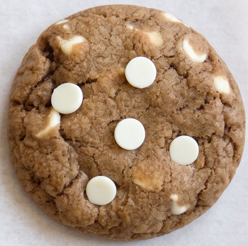 Espresso latte cookie studded with white chocolate chips